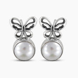 Silver Pearl Studs Earrings