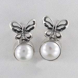 Silver Pearl Studs Earrings