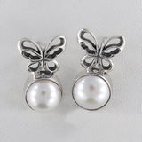 Silver Pearl Studs Earrings