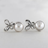 Silver Pearl Studs Earrings