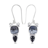 Black Onyx Silver Earrings