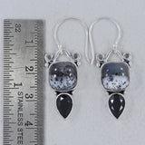 Black Onyx Silver Earrings