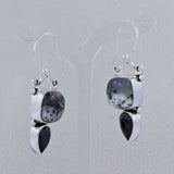 Black Onyx Silver Earrings