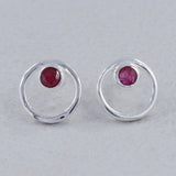 Moonstone Silver Studs Earrings