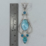 Rainbow Moonstone Silver Designer Pendant