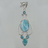 Rainbow Moonstone Silver Designer Pendant