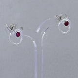 Moonstone Studs Silver Earring