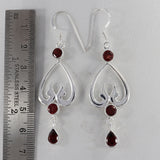 925 Sterling Silver Garnet Earrings