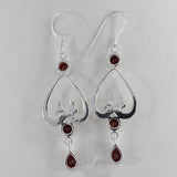 925 Sterling Silver Garnet Earrings