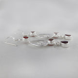 925 Sterling Silver Garnet Earrings