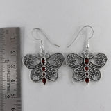 925 Silver Iolite Butterfly Earrings