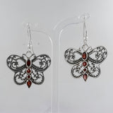925 Silver Iolite Butterfly Earrings