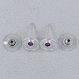 Moonstone Studs Silver Earring