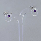 Moonstone Studs Silver Earring