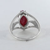 Natural Garnet Silver Ring