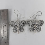 925 Silver Iolite Butterfly Earrings