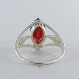 Natural Garnet Silver Ring