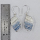 Blue Rhodochrosite Silver Earrings