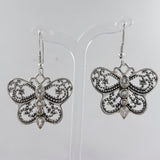 925 Silver Iolite Butterfly Earrings