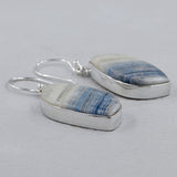 Blue Rhodochrosite Silver Earrings