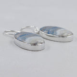 Blue Rhodochrosite Silver Earrings