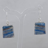 Blue Rhodochrosite Silver Earrings