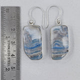 Blue Rhodochrosite Silver Earrings