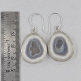 Solar Ice Quartz Silver Earrings