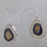 Solar Ice Quartz Silver Earrings