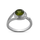 Natural Peridot Silver Ring