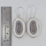 Solar Ice Quartz Silver Earrings