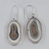 Solar Ice Quartz Silver Earrings