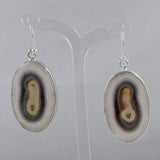 Solar Ice Quartz Silver Earrings