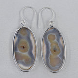 Solar Ice Quartz Silver Earrings