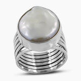 Natural Blue Larimar Silver Rings