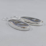 Solar Ice Quartz Silver Earrings