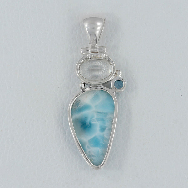 925 Sterling Silver Larimar Pendants
