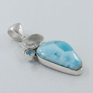 925 Sterling Silver Larimar Pendants