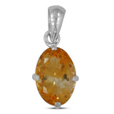 925 Sterling Silver Citrine Pendant