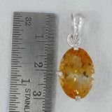 925 Sterling Silver Citrine Pendant