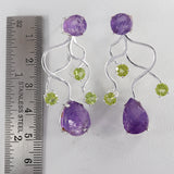 Amethyst Silver Earrings