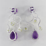 Amethyst Silver Earrings