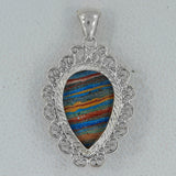 Rainbow Calsilica Gemstone Pendant