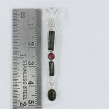 Green Tourmaline 925 Pencil Pendant