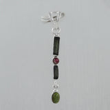 925 Green Tourmaline Pencil Pendant