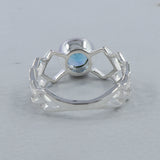 Rainbow Moonstone Sterling Silver Ring