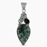 Rainbow Calsilica Silver Pendants