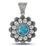 Larimar Gemstone Sterling Silver Pendant