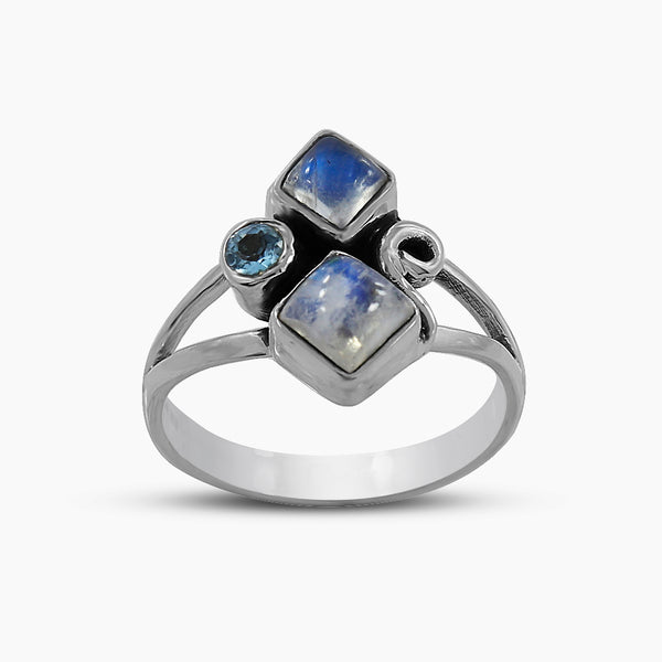 Moonstone Silver Rings