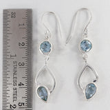 Blue Topaz Silver Earrings